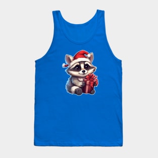 Christmas Gift Cute Raccoon Tank Top